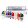 10pcs Color Guards Set Universal Fit For All Hair Clipper Compatible with Most Wahl Clippers  With Clipper Guard Holder Tray