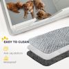 PawHut Whelping Box for Dogs, Newborn Puppy Supplies with Retractable Light Stand, Waterproof Pee Pad