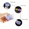 10pcs Color Guards Set Universal Fit For All Hair Clipper Compatible with Most Wahl Clippers  With Clipper Guard Holder Tray