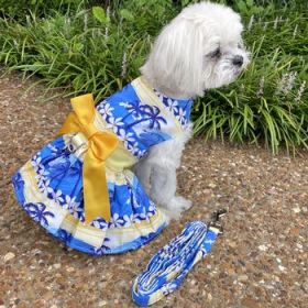 Catching Waves Harness Dress with Matching Leash (Option: Small)