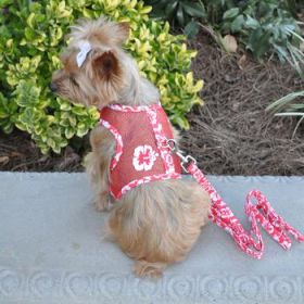Cool Mesh Harness Hawaiian Hibiscus - Red (Option: X-SMALL)