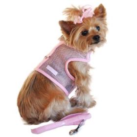 Cool Mesh Dog Harness - Solid Pink (Option: X-SMALL)