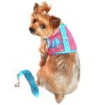 Cool Mesh Dog Harness Under the Sea Collection - Pink and Blue Flip Flop (Option: Large)