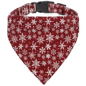 Sunflower Christmas Pet Collar Pet Bow Tie Collar With Adjustable Buckle For Dogs And Cats (Color: Brick Red, Size: L)
