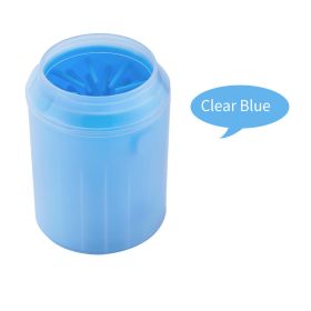 1pc Pet Paw Cleaner. Pet Cleaning Foot Cup For Dog And Cat; Pet Grooming Supplies (Color: Blue, Size: L)