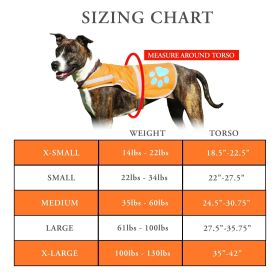 Reflective and Fluorescent dog vest (Color: Flourescent orange, Size: M)