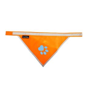 Orange Dog Bandana Hi Visibility Reflective Blaze Orange Bandana for Large Pets Safety Accessories for Walking Camping and Off Leash Exploratio (Size: small)