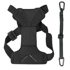 Pet Life Road-To-Safety Pet Dog Car Harness With Detachable Swivel Hook (Color: Black, Size: medium)
