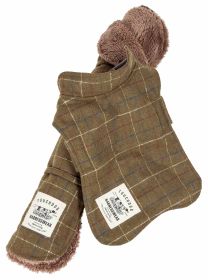 Touchdog 2-In-1 Windowpane Plaided Dog Jacket With Matching Reversible Dog Mat (Color: Green, Size: large)