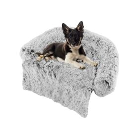 Pet Supplies Plush Calming Dog Couch Bed (Color: Style A, Size: M)