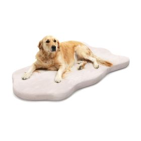 Pet Supplies Dog Bed with Memory Foam Support (Color: Beige, Size: O/S)
