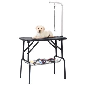 Adjustable Dog Grooming Table with 1 Loop (Type: with basket)
