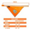 Orange Dog Bandana Hi Visibility Reflective Blaze Orange Bandana for Large Pets Safety Accessories for Walking Camping and Off Leash Exploratio