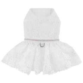 White Lace Dog Wedding Dress (Option: X-SMALL)